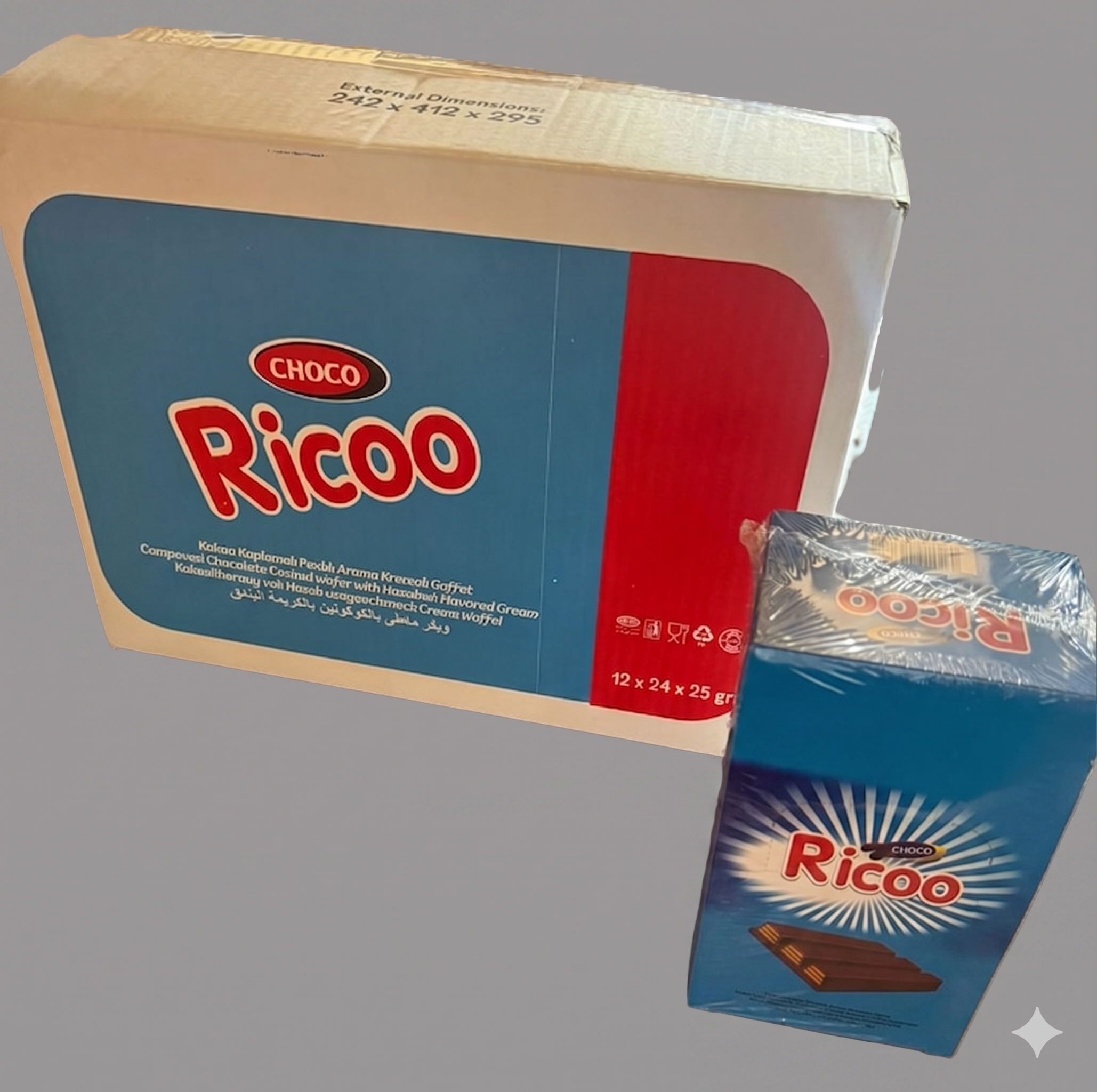 Rothe Choco Ricoo Compound Chocolate Wafer with Hazelnut Flavored Cream