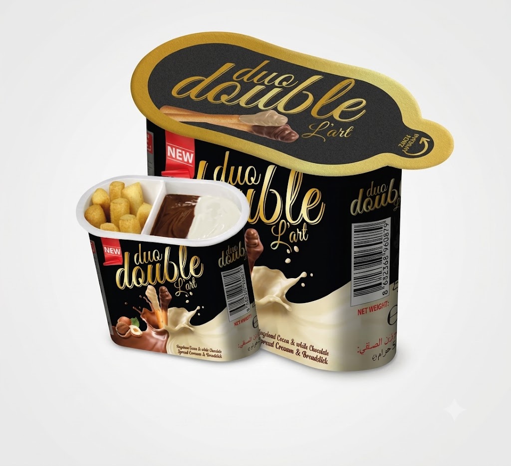 Rothe Duo Double L'art Hazelnut Cocoa Cream & White Cream with Grissini